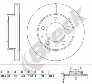 Тормозной диск BRECK купить